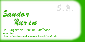 sandor murin business card